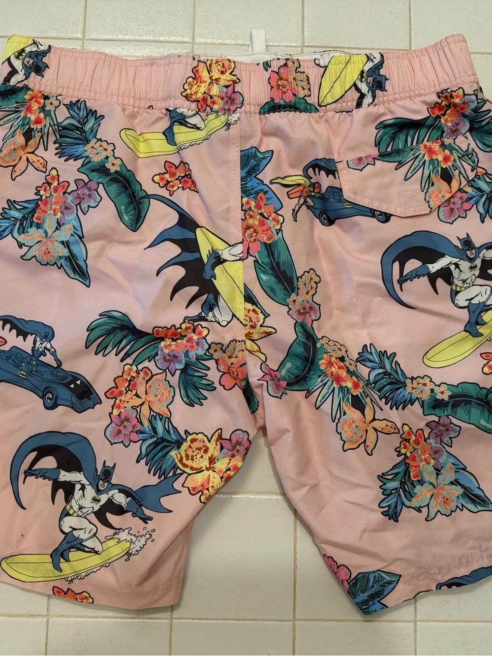 Batman Surf Print Swim Trunks